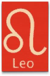  Gyémántszemes kirakó - Csillagjegy - Oroszlán Méret: 40x60cm, Keretezés: Műanyagtáblával, Gyémántok: Négyzet alakú