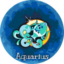  Festés számok szerint - Vízöntő Méret: 50x50cm, Keretezés: Keret nélkül (csak a vászon)