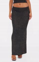 Prettylittlething Fekete Flitteres Klasszikus Maxi Szoknya Prettylittlething Xs