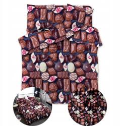 Cotton world Ágynemű garnitúra 160x200 2x Párnahuzat 70x80 Szatén Csokoládé (2420)