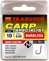 Trabucco Horgok Trabucco Carp Specialist nr. 10 Barbless (023-68-010)