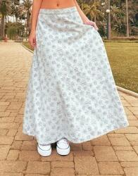 Prettylittlething Világoskék Farmer Maxi Szoknya Virágmintás Prettylittlething 40