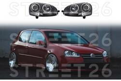Tuning - Specials Faruri compatibil cu VW Golf 5 V MK5 (2003-2007) Jetta (2005-2011) R32 Design Crom (6290)