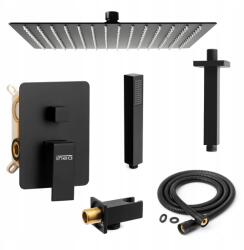 Inea Falsík Alatti Zuhanyszett Zuhanytálcával Fekete Mennyezeti Esőztetővel 30 (ZP224824)