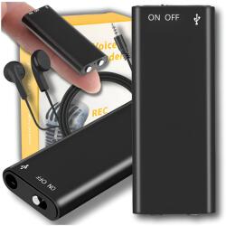 ZeeTech Mini Kém Lehallgató Készülék Kis Diktafon 16 Gb Hangfelismerés 2 Mód (Mini podsłuch szpiegowski 16 GB)