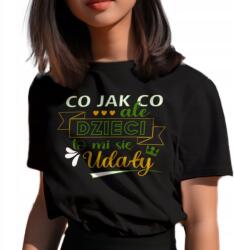  Anyák napi ajándék póló a gyerekektől Lány fiától 100% Pamut L (KOSZULKA FoTL || CZARNY - L - K672)