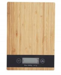 VERK GROUP Elektronikus LCD Bambusz Konyhai Mérleg 5 Kg-ig (17099)