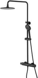 Lemark Coloana de dus cu baterie termostatica Lemark Bronx LM3770BL Negru, cu dus tip ploaie (LM3770BL)
