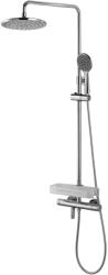 Lemark Coloana de dus Lemark Tropic LM7010C-EU Crom cu baterie termostata, cap de dus tip tropic si pipa pivotanta (LM7010C-EU)