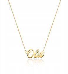 ZŁOCISTO Arany nyaklánc Ola Gyémánt Gravírozással (biżuteria na urodziny imieniny rocznicę)