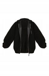 Prettylittlething Fekete Oversize Klasszikus Kapucnis Kabát Maci Prettylittlething 32