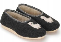  Női bambusz papucs, téli papucs, bélelt topánka Láma mintával, 40-es méret Ajándék (Bambosze damskie, kapcie ocieplane DN03)