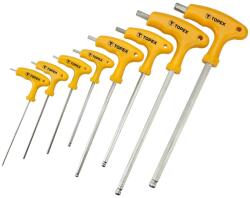 TOPEX 35D967 imbuszkulcs készlet, 2, 0-10mm, 8 részes, T-Nyelű (35D967)