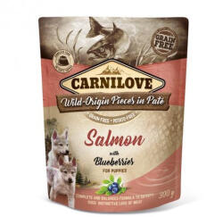 Brit Carnilove Dog Puppy tasakos Paté Salmon with Blueberries - Lazac áfonyával 300g - pet-food