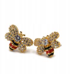 -% Méhecskés Fülbevaló Ezüst Aranyozott Ajándékdobozban