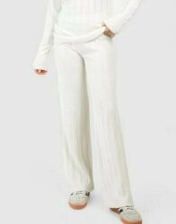 Boohoo Ekrü Bordázott Kötött Nadrág Magas Derékkal Boohoo 34