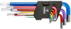 TOPEX 35D966 imbuszkulcs készlet, 1, 5-10mm, 9 részes, színes (35D966)