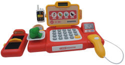 Man Yuk Toys Pénztárgép játékszett kiegészítőkkel, piros, 37 db-os (G798A-R)