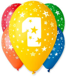 Godan Színes számos lufi 5 darabos, 1 (GS110/1)