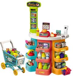 Man Yuk Toys Szupermarket játékszett guruló bevásárlókocsival, 76 db-os szett (922-196)