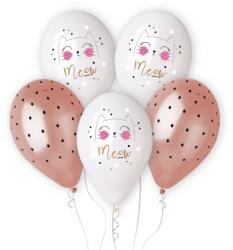 Gemar Cica mintás pöttyös prémium lufi, 5 db (GMS120/KOT)