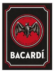 Nostalgic Art Germany Magnet 6 x 8cm - Bacardi - Logo Black - Sigla pe Fundal Negru (2063)