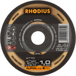 Rhodius XT70 Box fém vágókorong, 125mm, 10 db (208226)