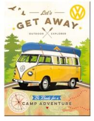 Nostalgic Art Germany Magnet 6 x 8cm - Volkswagen Bulli - Let'S Get Away - Hai Sa O Intindem (628)