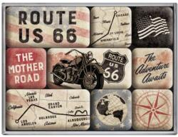 Nostalgic Art Germany Set magneți Route 66 Bike Map - Harta și Motocicleta (1988)