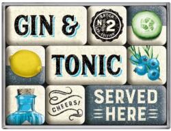 Nostalgic Art Germany Set magneți Gin ; Tonic Served Here - Gin Tonic Servit Aici (1987)