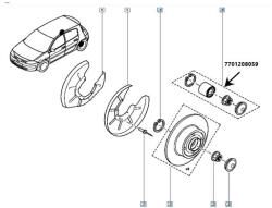 Original Renault Set rulment roata ORIGINAL RENAULT 7701208059 (7701208059)