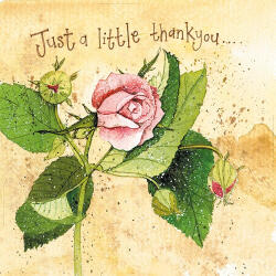 Alex Clark Képeslap Alex Clark borítékkal, 14x14 cm, Rózsa Thank you (AC782)