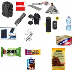  Menekülési hátizsák felszereléssel túlélő szett (011234)