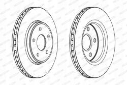 Ferodo Féktárcsa első L/p (csavarok nélkül) Jeep Commander, Grand Cherokee III
