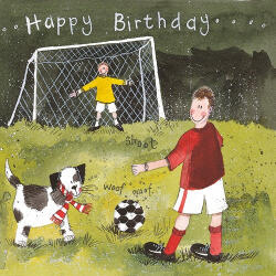 Alex Clark Képeslap Alex Clark borítékkal, 14x14 cm, foci HBD (AC219)