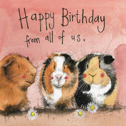 Alex Clark Képeslap Alex Clark borítékkal, 14x14 cm, Hörcsögök HBD (AC651)