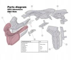 Leatt (kiárusítás) Cserélhető Elülső Rész Gpx Adventure II Méret S (rész