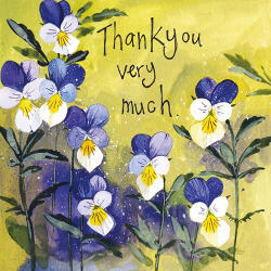 Alex Clark Képeslap Alex Clark borítékkal, 14x14 cm, nefelejcs Thank you (AC716)