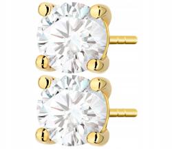 ZŁOCISTO Arany Fülbevaló Gyémánt Lab 2, 00 Ct Stift Ajándék Tanúsítvány (DLA DZIEWCZYNY NARZECZONEJ)