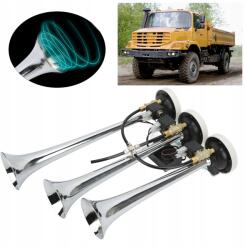  12V/24V 145DB Hangos, 3 Kürtős Légkürt 6 dallamos Légkürt