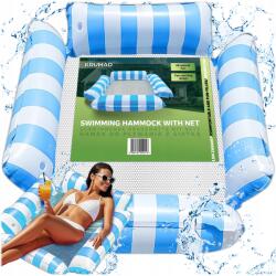 KRUMAD Függőágy Vízi Úszó Matrac Felfújható Napozóágy Hálóval Strand Medence (KMDW127)