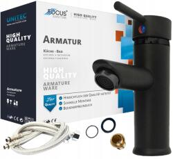 Focus Sanitar Mosdó Csaptelep Fürdőszobai Mosdó Csaptelep Álló Alacsony Fekete Loft (6003039v4)