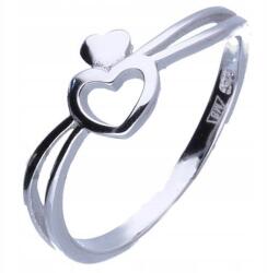 Lovrin 925-ös ezüst gyűrű szív alakú, finom, divatos, ajándékba neki (Lovrin 64091)