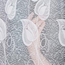  Lambrekin fehér jacquard függöny 100x300 függöny konyhába nappaliba hálószoba (NORKA 100x300)