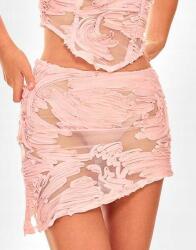 Prettylittlething Rózsaszín Hálós Aszimmetrikus Mini Szoknya Prettylittlething 34