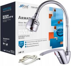 Focus Sanitar Konyhai Flexibilis Csaptelep Flexibilis Mosogató Csaptelep Álló Kétfunkciós Króm (6002041v2)