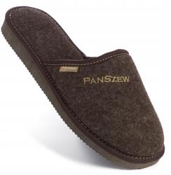 PanSzew Férfi papucs Gyapjú Meleg Filc papucs Otthoni papucs 40-46 PanSzew (Pantofle Męskie Filcowe Laczki Góralskie 41)