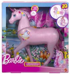 Barbie Set de joaca Barbie - Unicorn roz, cu lumini si sunete Figurina