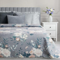  Rosita virágmintás bársony ágytakaró Ezüst/krémszín 170x210 cm