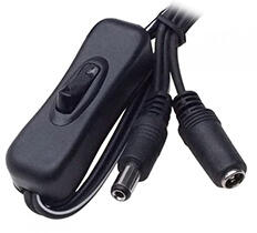 ANRO LED DC csatlakozóval szerelt kábel, zsinórkapcsolóval LED adapterhez (DCS Cable Switch)